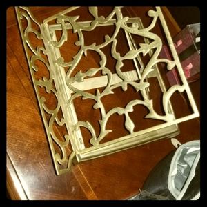 Antique brass bookstand